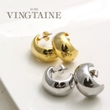 メタルハーフフープピアス イヤリング シンプル | VINGTAINE | 詳細画像1 