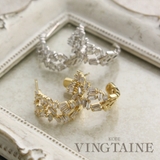 ピアス ハーフフープ キュービックジルコニア | VINGTAINE | 詳細画像1 