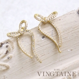 ピアス リボン キュービックジルコニア | VINGTAINE | 詳細画像1 