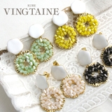 ピアス ガラスビーズ サークル | VINGTAINE | 詳細画像1 