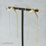 リボンロングチェーンピアス ピアス イヤリング | VINGTAINE | 詳細画像1 