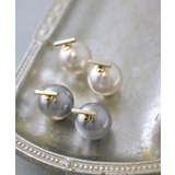 バックキャッチピアス パール メタルバー | VINGTAINE | 詳細画像2 