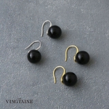 10mm ブラックボール フックピアス | VINGTAINE | 詳細画像1