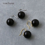 14mm ブラックボール フックピアス | VINGTAINE | 詳細画像1
