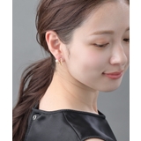 パール×ラインストーン ハーフフープピアス イヤリング | VINGTAINE | 詳細画像6 