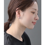 パール×ラインストーン ハーフフープピアス イヤリング | VINGTAINE | 詳細画像7 