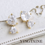 ダブルハートキュービックピアス P2-70 | VINGTAINE | 詳細画像1 
