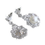 淡水パール×キュービックジルコニアゴージャスピアス イヤリング ブライダル | VINGTAINE | 詳細画像3 