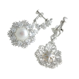 淡水パール×キュービックジルコニアゴージャスピアス イヤリング ブライダル | VINGTAINE | 詳細画像4 