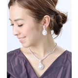 淡水パール×キュービックジルコニアゴージャスピアス イヤリング ブライダル | VINGTAINE | 詳細画像5 