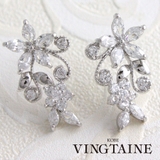 キュービックジルコニアゴージャスフラワーピアス イヤリング お花 | VINGTAINE | 詳細画像1 