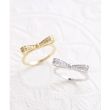 パヴェリボンリング キュービックジルコニア フリーサイズ | VINGTAINE | 詳細画像6