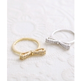 パヴェリボンリング キュービックジルコニア フリーサイズ | VINGTAINE | 詳細画像7