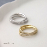 パヴェクロスエタニティリング 指輪 キュービックジルコニア | VINGTAINE | 詳細画像1