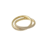 ゴールド | パヴェクロスエタニティリング 指輪 キュービックジルコニア | VINGTAINE