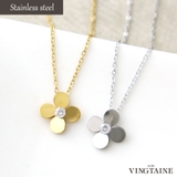 フラワーステンレスネックレス 金アレ対応 上品 | VINGTAINE | 詳細画像1