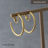 ステンレス フープイヤリング (S) | VINGTAINE | 詳細画像1 