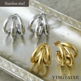 ピアス 3連風 大ぶり | VINGTAINE | 詳細画像1 