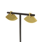 ゴールド | ピアス 扇型プレート ステンレスアクセ | VINGTAINE