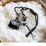 ブラック | パラコード＆モチーフバッグチャーム | Vita Felice