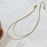 ゴールド | ペタルチェーン2連ネックレス | Vita Felice