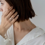 シルバー | 二連スネークチェーンネックレス | Vita Felice