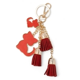 レッド | ネコモチーフバッグチャーム | Vita Felice