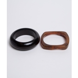 【2点セット】ウッドアクリルバングル | WEGO【WOMEN】 | 詳細画像2