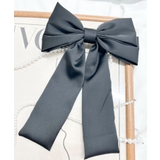 ブラック | LBIGダブルリボンバレッタ | WEGO【WOMEN】