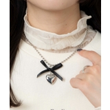 Lチェーンリボンハートネックレス | WEGO【WOMEN】 | 詳細画像1