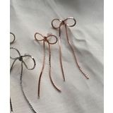 ライトピンク | Lチェーンリボンピアス | WEGO【WOMEN】