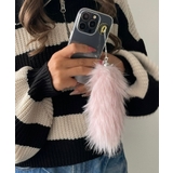 ピンク | ミニファーしっぽキーホルダー | WEGO【WOMEN】