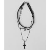 ブラック | Lレイヤークロスチネックレス | WEGO【WOMEN】