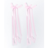ライトピンク | ダブルロングリボンヘアクリップ2P | WEGO【WOMEN】