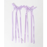 ライトパープル | ダブルロングリボンヘアクリップ2P | WEGO【WOMEN】