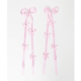 ライトピンク | ビジューポイントリボンヘアクリップ2P | WEGO【WOMEN】