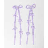 ライトパープル | ビジューポイントリボンヘアクリップ2P | WEGO【WOMEN】