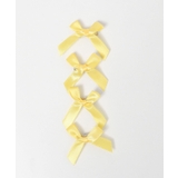 イエロー | カラフルプチリボンヘアクリップ4P | WEGO【WOMEN】