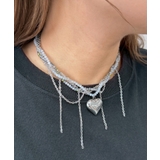 サックス | LBIGハートモチーフビーズジャラネックレス | WEGO【WOMEN】