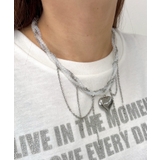 ホワイト | LBIGハートモチーフビーズジャラネックレス | WEGO【WOMEN】