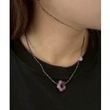 ライトピンク | Lフラワーモチーフビーズネックレス | WEGO【WOMEN】