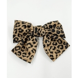 ブラウン | LレオパードBIGリボンバレッタ | WEGO【WOMEN】