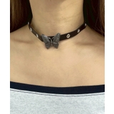 ブラック | Lバタフライモチーフアイレットチョーカー | WEGO【WOMEN】