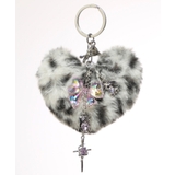 柄2 | ファーハートビーズチャームキーホルダー | WEGO【WOMEN】