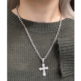 シルバー | Lクロスビジューネックレス | WEGO【WOMEN】