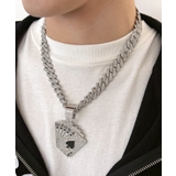 柄4 | Mモチーフラインストーンネックレス | WEGO【MEN】