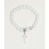 ホワイト | Lクロスモチーフビーズブレス | WEGO【WOMEN】
