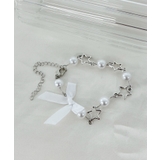 ホワイト | Lスターモチーフリボンブレス | WEGO【WOMEN】