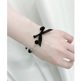 ブラック | Lスターモチーフリボンブレス | WEGO【WOMEN】