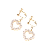 ゴールド(007) | ハートフェイクパール調イヤリング | PINK-latte